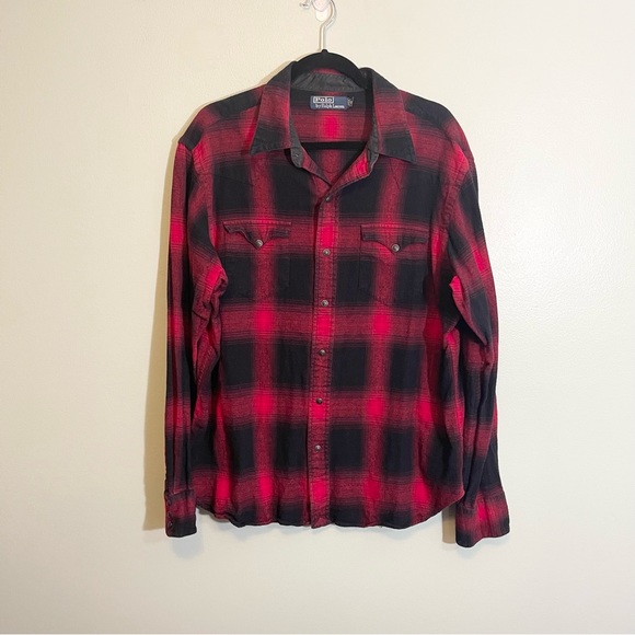 Polo Ralph Lauren Other - Polo Ralph Lauren Buffalo Plaid Long Sleeve Button Down Flannel Size XL